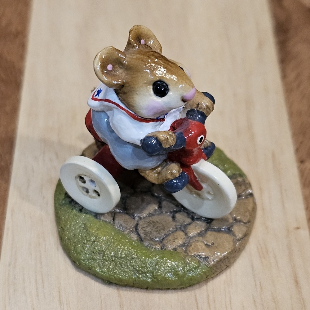 Wee Forest Folk M-101 Mousey's Tricycle Retired Signed AP, No WFF Box 1983